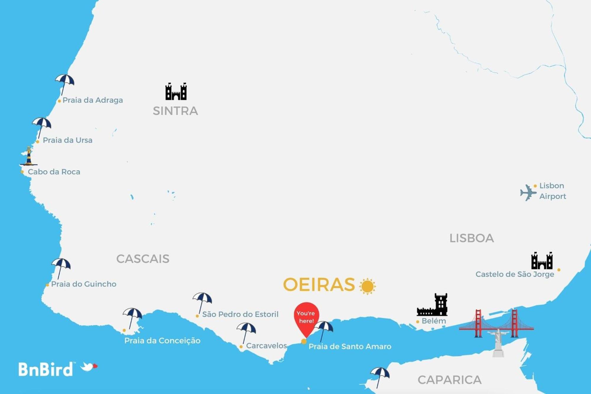 Santo Amaro Beach Family Stays Oeiras Eksteriør billede